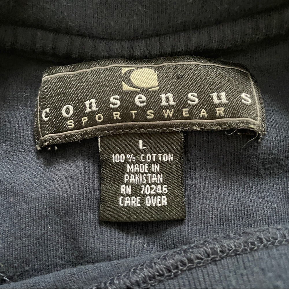 Consensus Sportswear Mens Color‎ block T-Shirt Navy White Olive Green Cotton L - Picture 2 of 9